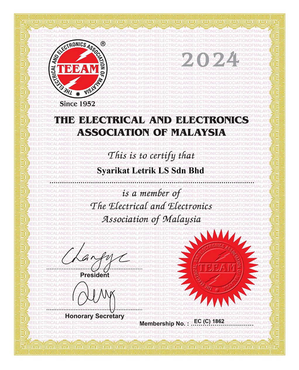 Syarikat Letrik LS (Teeam) membership